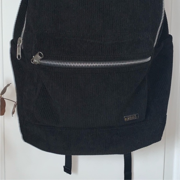 Victoria's Secret PINK Corduroy Backpack, Black EUC - Picture 4 of 16